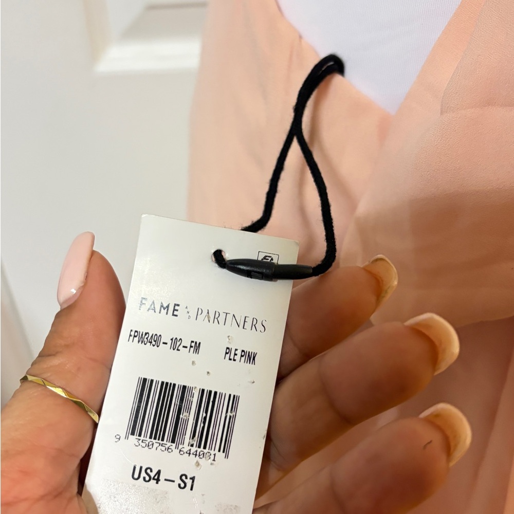 Fame and Partners Blush Pink V-Neck Maxi Skirt - Picture 8 of 9